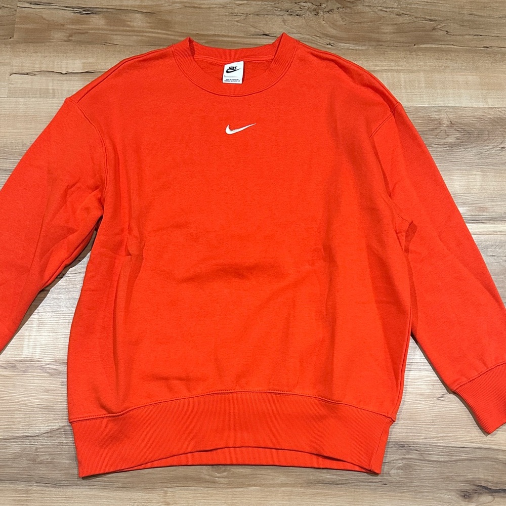 NWOT Nike Orange Crewneck Sweater Oversized
